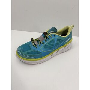 Hoka One One Conquest Aqua Lime Active Gym Running Sneakers Women's 9 WIDE